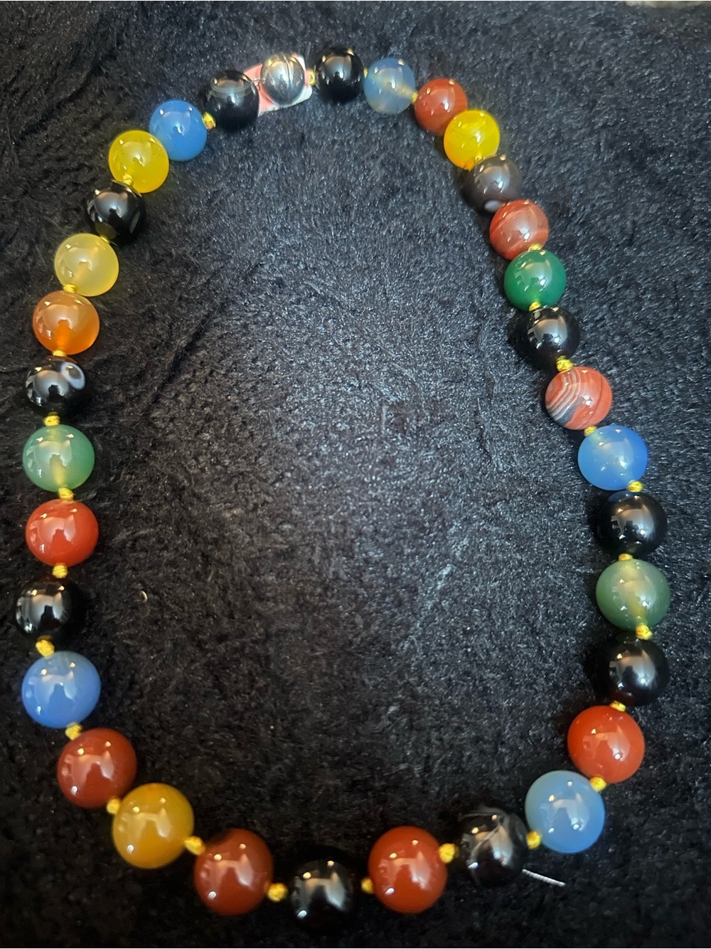 Multicolor Agate Beaded Necklace - Women Jewelry